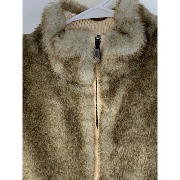 Ann Taylor Reversible Faux Fur & Knit Sweater Vest Size S NWT Zip Wool 8064 - Picture 15 of 15